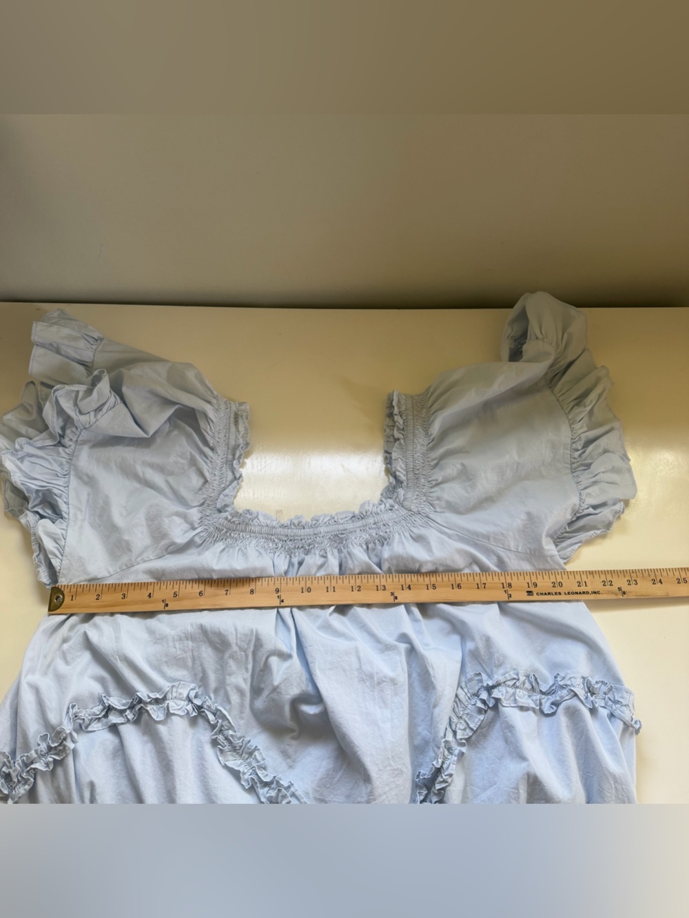 Free People Midi Dress Harriet Endless Summer Tiered Ruffles Blue Size Medium - Picture 5 of 10